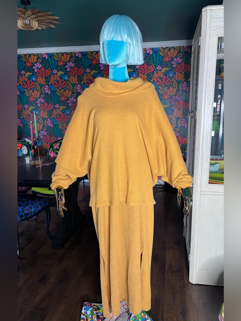 Three-In-One Waffle Knit Sweater Dress Set